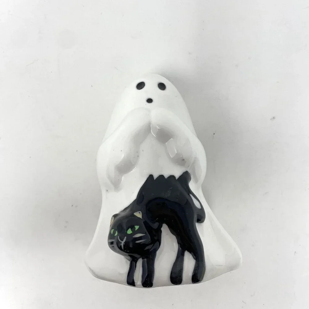 Ghost Cat Ceramic Decorative Sculpture Hyde and EEK! Boutique™ Off-White